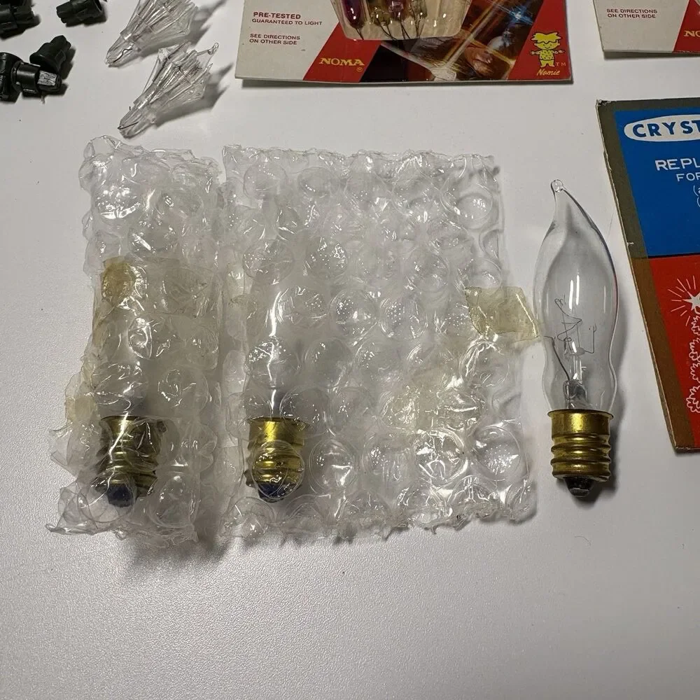 Vintage Christmas Replacement Bulbs Push In Lights Flower Shape Universal Flash